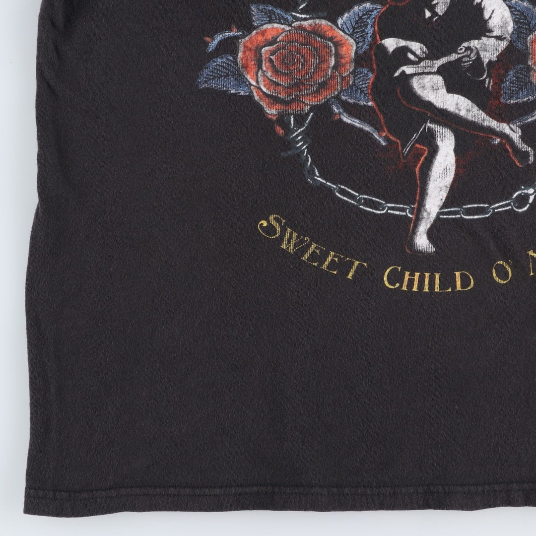 GUNS N' ROSES Guns N' Roses Band T-Shirt Band Tee Men's XL cotton black type Vintage Second Hand