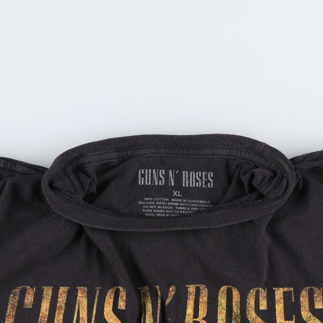 GUNS N' ROSES Guns N' Roses Band T-Shirt Band Tee Men's XL cotton black type Vintage Second Hand