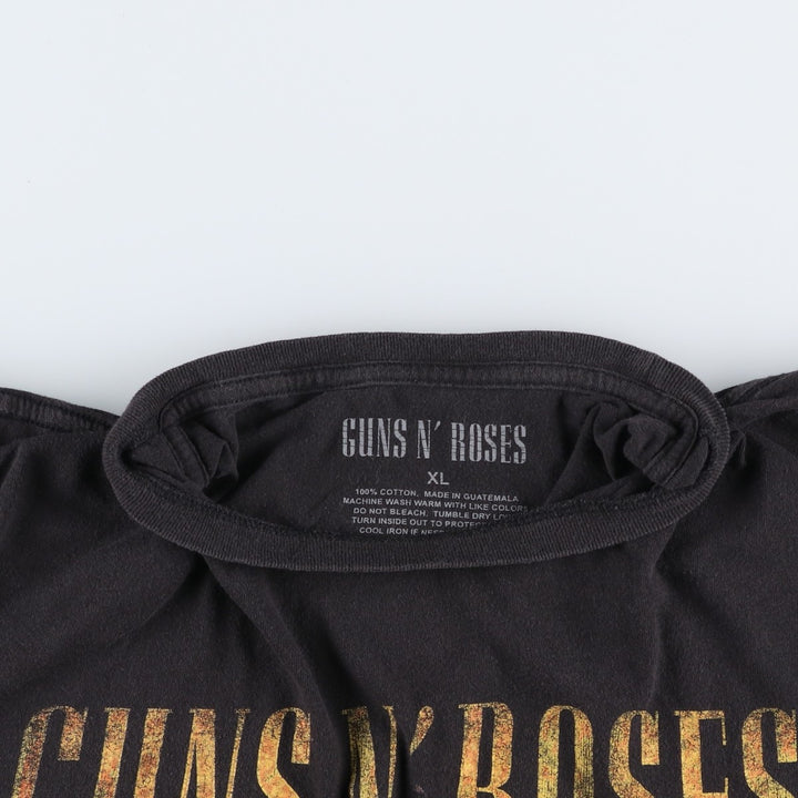 GUNS N' ROSES Guns N' Roses Band T-Shirt Band Tee Men's XL cotton black type Vintage Second Hand
