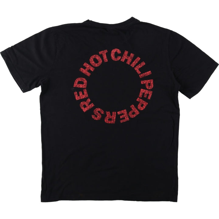 RED HOT CHILI PEPPERS Red Hot Chili Peppers Band T-shirt Band T Men's M size cotton black type Vintage Second Hand