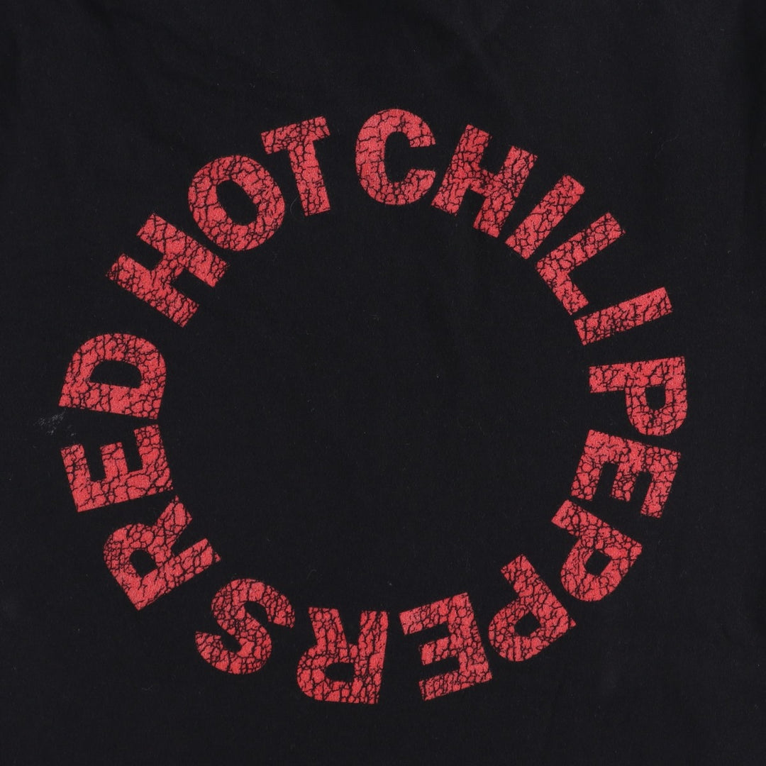 RED HOT CHILI PEPPERS Red Hot Chili Peppers Band T-shirt Band T Men's M size cotton black type Vintage Second Hand
