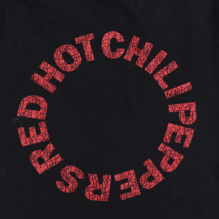 RED HOT CHILI PEPPERS Red Hot Chili Peppers Band T-shirt Band T Men's M size cotton black type Vintage Second Hand
