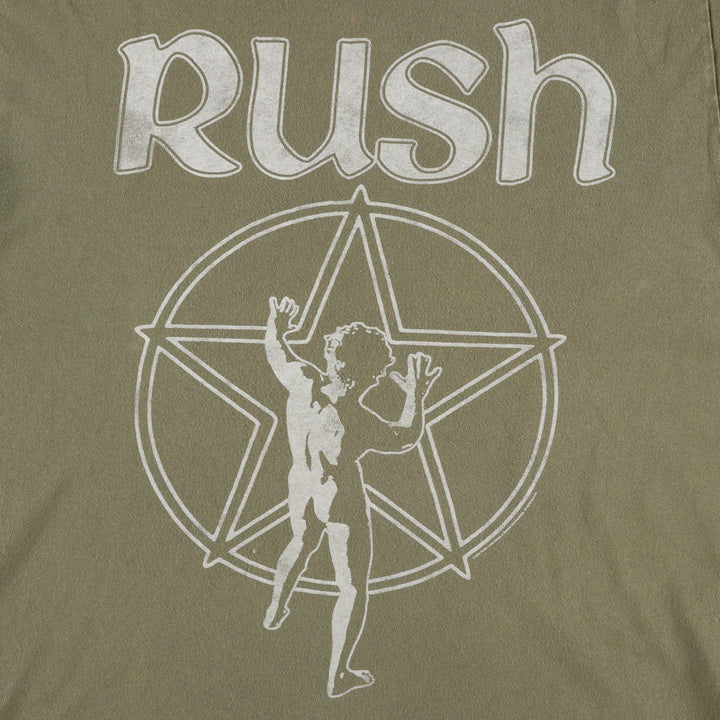 ALSTYLE RUSH Band T-shirt, Men's L size cotton Khaki type Vintage Second Hand