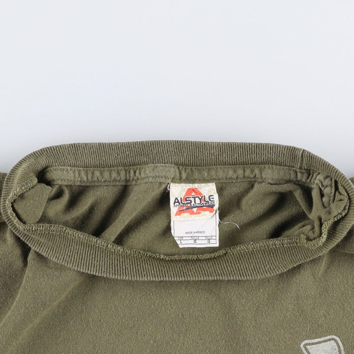 ALSTYLE RUSH Band T-shirt, Men's L size cotton Khaki type Vintage Second Hand