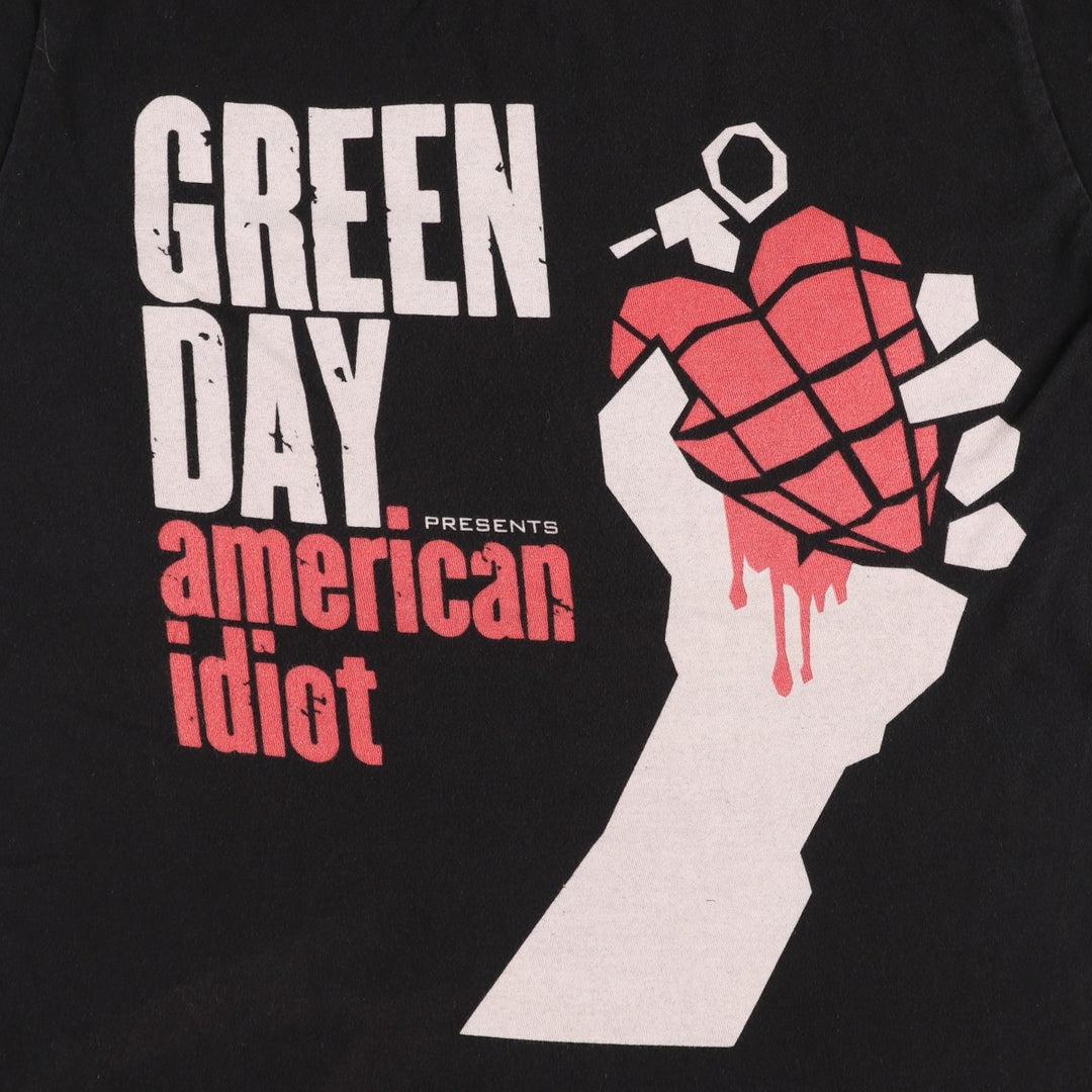Green Day Band T-shirt, Men's XL size unclear black type Vintage Second Hand
