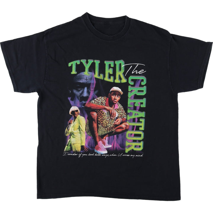TYLER THE CREATOR Rap T-Shirt (Men's XL equivalent) unclear black type Vintage Second Hand