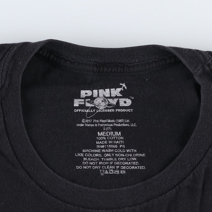 PINK FLOYD Pink Floyd Band T-shirt Band T Men's M size cotton black type Vintage Second Hand