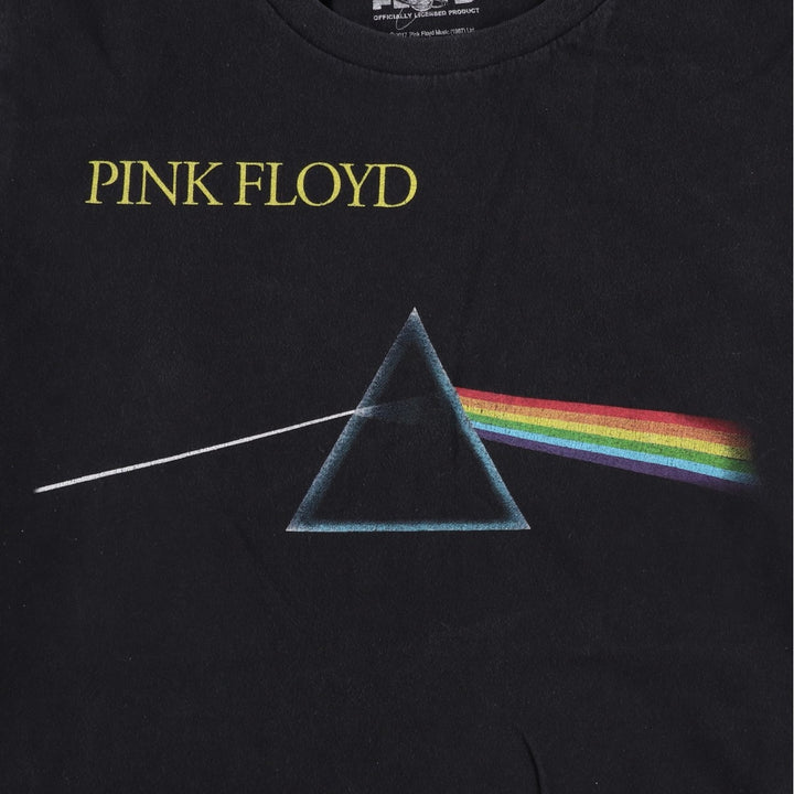 PINK FLOYD Pink Floyd Band T-shirt Band T Men's M size cotton black type Vintage Second Hand