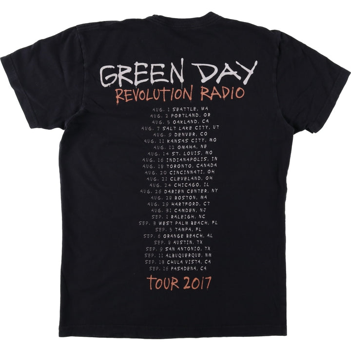Green Day Band T-shirt, Men's XL size unclear black type Vintage Second Hand