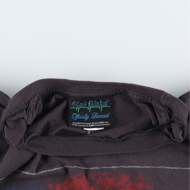 PINK FLOYD Pink Floyd Band T-shirt Band T Men's XL size cotton Charcoal Vintage Second Hand