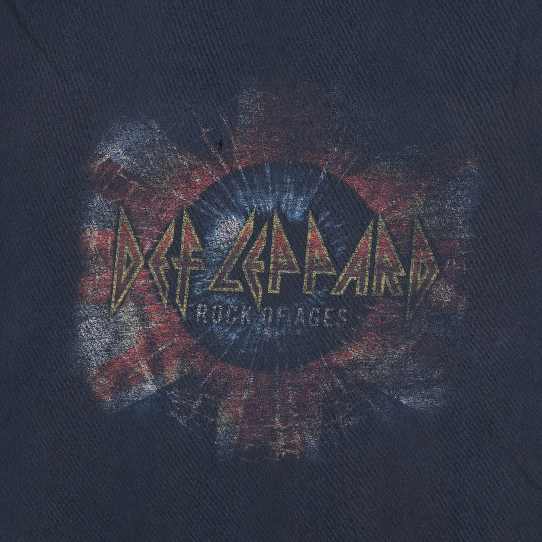 Anvil DEF LEPPARD Band T-shirt, Men's XL cotton black type Vintage Second Hand