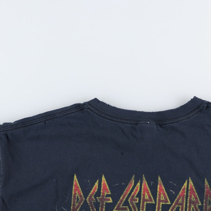 Anvil DEF LEPPARD Band T-shirt, Men's XL cotton black type Vintage Second Hand