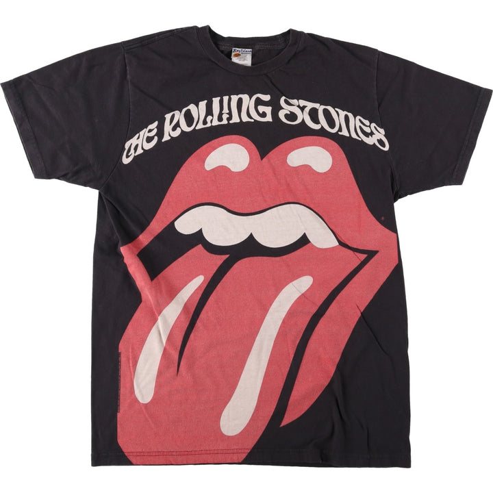 BAY ISLAND The Rolling Stones Band T-shirt (Men's size L equivalent) cotton black type Vintage Second Hand