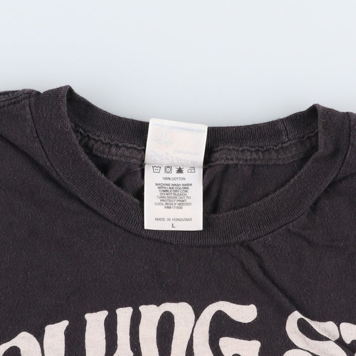 BAY ISLAND The Rolling Stones Band T-shirt (Men's size L equivalent) cotton black type Vintage Second Hand