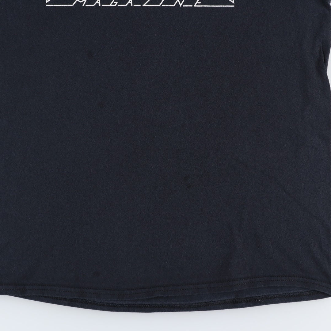 Thrasher Fire Pattern Logo Print T-Shirt, Men's Size L (approx.) cotton black type Vintage Second Hand