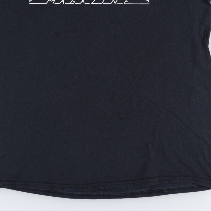 Thrasher Fire Pattern Logo Print T-Shirt, Men's Size L (approx.) cotton black type Vintage Second Hand