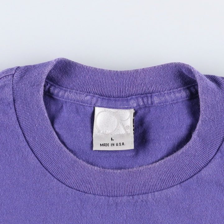 90'S Ocean Pacific surf/skate t-shirt, made in USA, men's size L (approx.) cotton Purple type blue-purple Vintage Second Hand