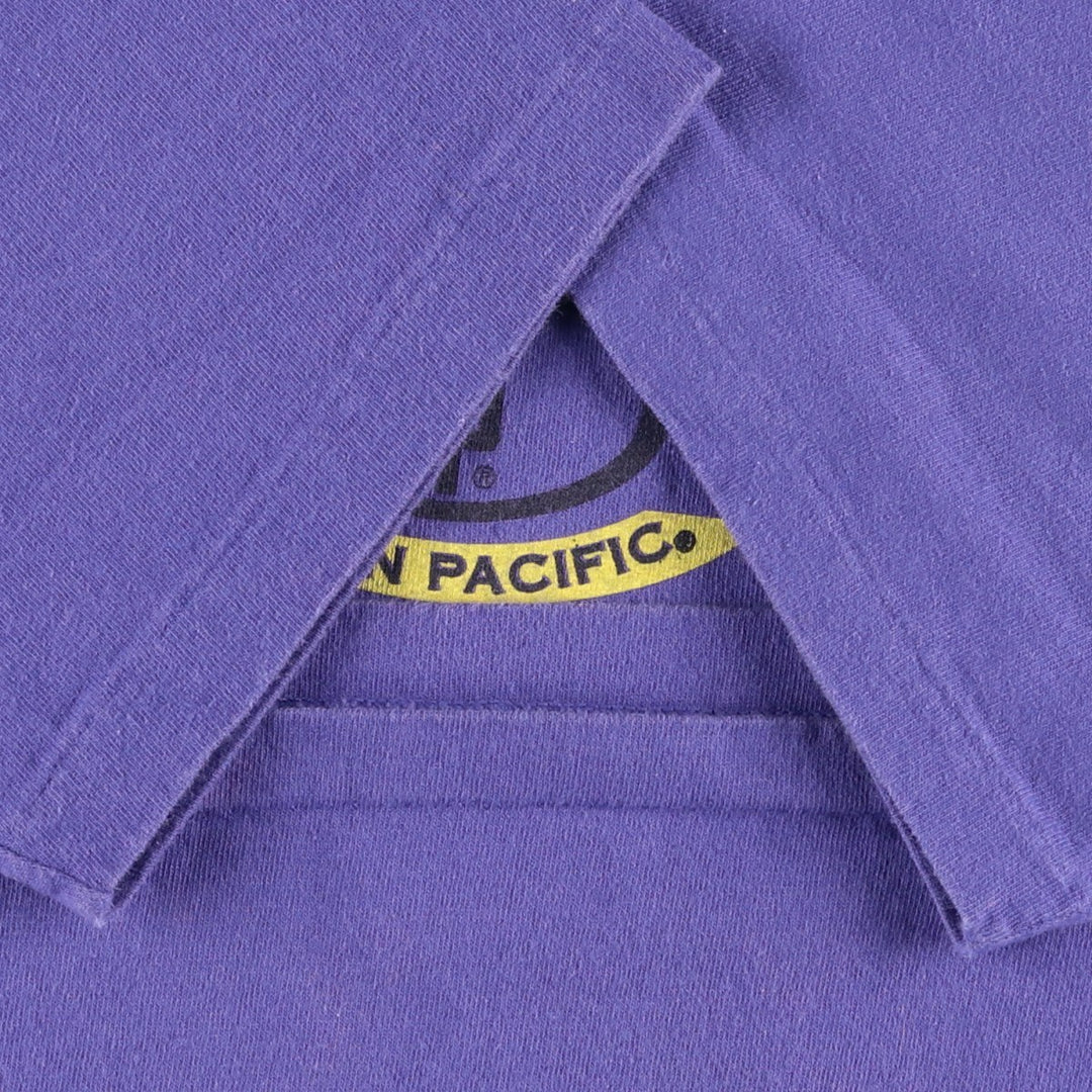 90'S Ocean Pacific surf/skate t-shirt, made in USA, men's size L (approx.) cotton Purple type blue-purple Vintage Second Hand