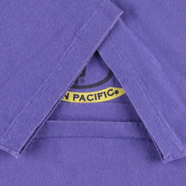 90'S Ocean Pacific surf/skate t-shirt, made in USA, men's size L (approx.) cotton Purple type blue-purple Vintage Second Hand