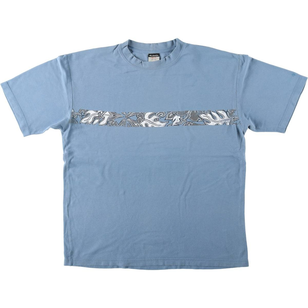 2000'S Columbia XCO Short-Sleeve Printed T-Shirt, Men's Size L (approx.) cotton Blue type light blue Vintage Second Hand