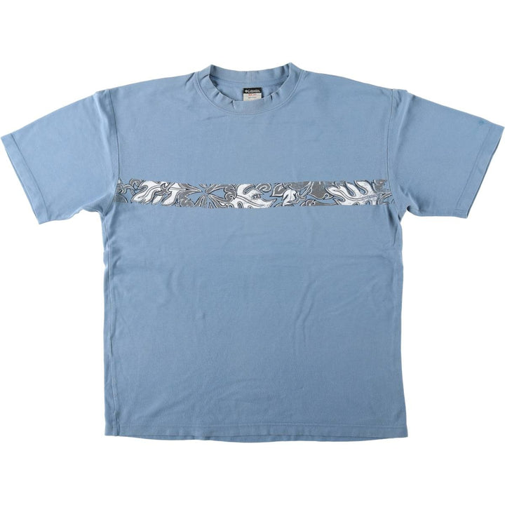 2000'S Columbia XCO Short-Sleeve Printed T-Shirt, Men's Size L (approx.) cotton Blue type light blue Vintage Second Hand
