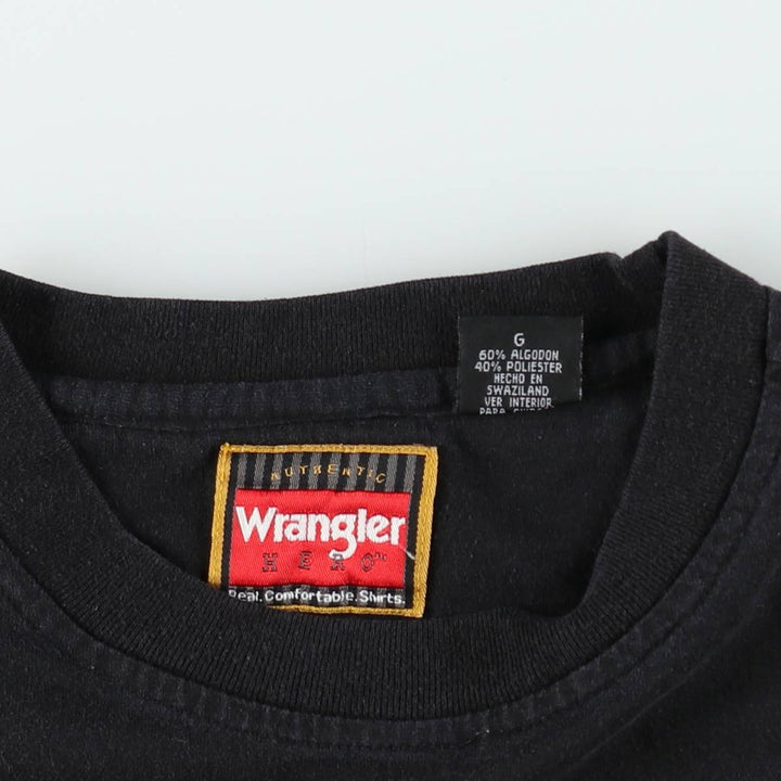 90s-00'S Wrangler HERO Short-Sleeve T-Shirt, Men's Size L (approx.) cotton black type Vintage Second Hand