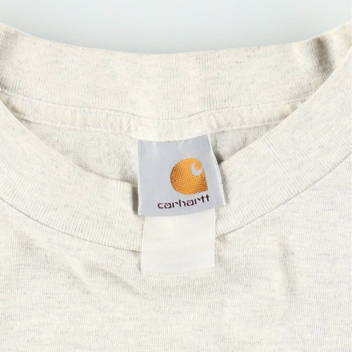 Carhartt short sleeve logo T-shirt, men's XL size unclear gray type Vintage Second Hand