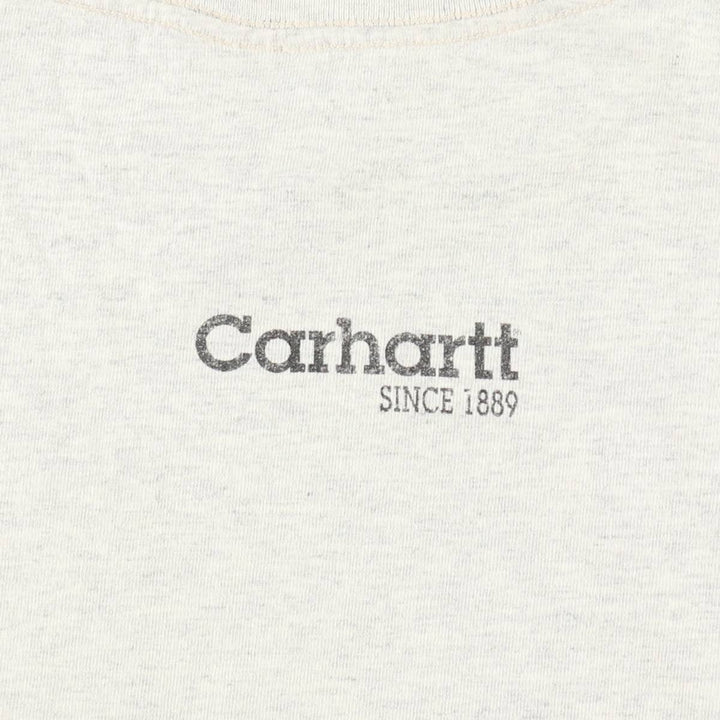 Carhartt short sleeve logo T-shirt, men's XL size unclear gray type Vintage Second Hand