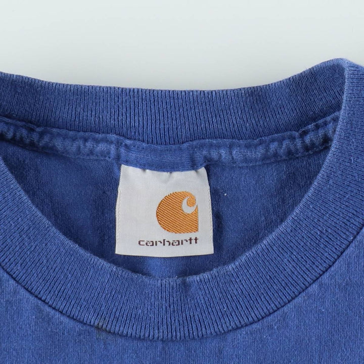 Carhartt Short Sleeve One Point Logo Pocket T-Shirt Men's XL unclear blue type Vintage Second Hand