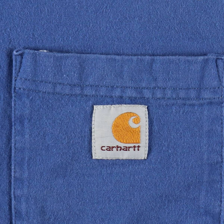 Carhartt Short Sleeve One Point Logo Pocket T-Shirt Men's XL unclear blue type Vintage Second Hand