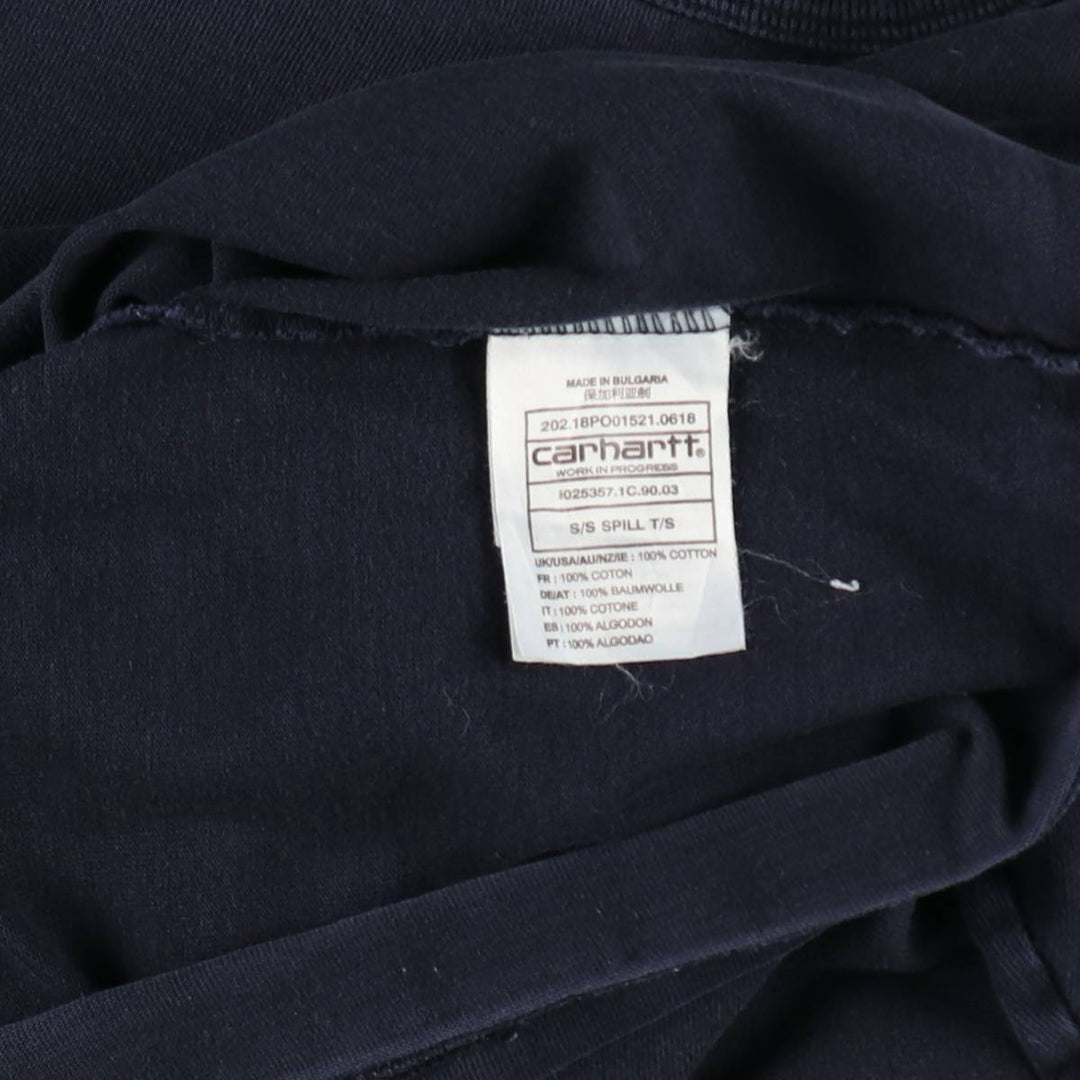 Carhartt Short-Sleeve Logo T-Shirt, Men's Size S (approx.) cotton black type Vintage Second Hand
