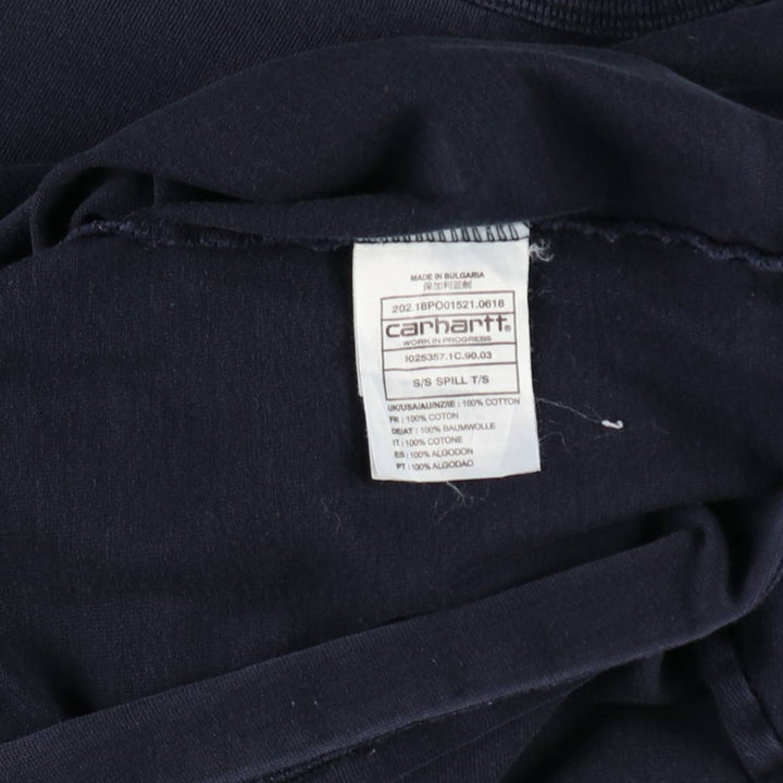 Carhartt Short-Sleeve Logo T-Shirt, Men's Size S (approx.) cotton black type Vintage Second Hand
