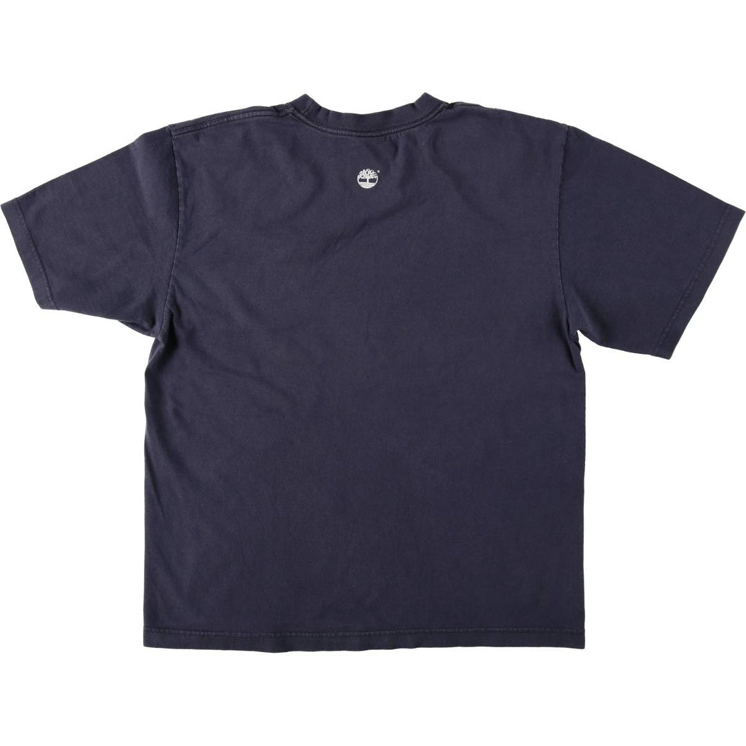 90s-00'S Timberland Short-Sleeve Logo T-Shirt, Men's Size M (Equivalent), Vintage cotton navy blue type Vintage Second Hand