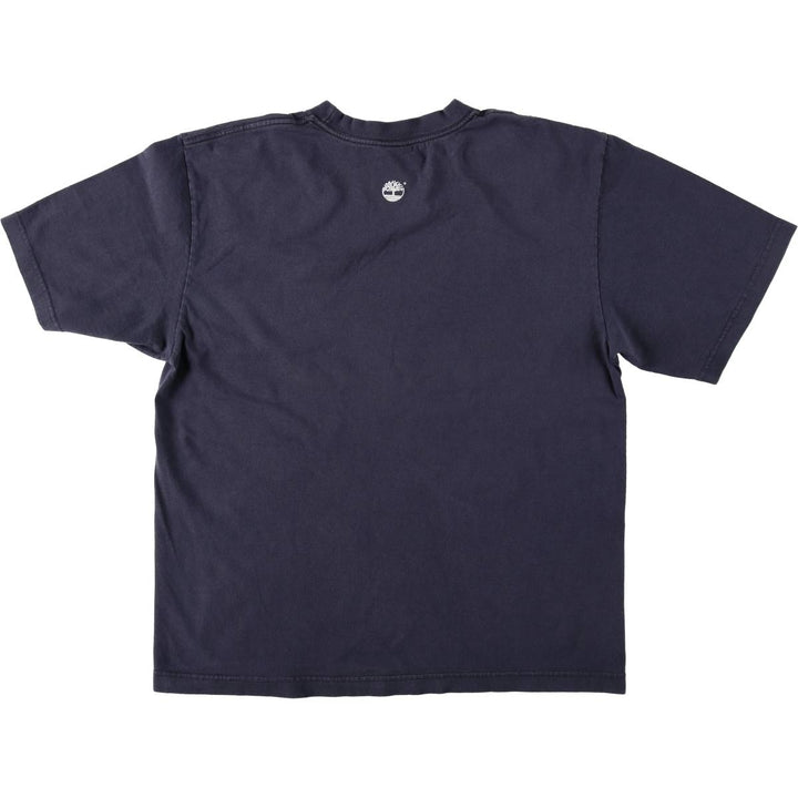 90s-00'S Timberland Short-Sleeve Logo T-Shirt, Men's Size M (Equivalent), Vintage cotton navy blue type Vintage Second Hand