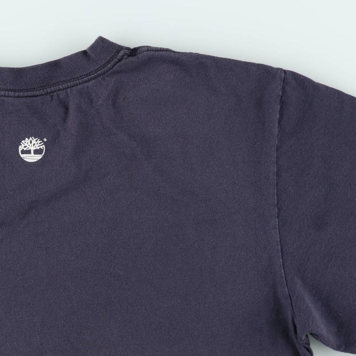 90s-00'S Timberland Short-Sleeve Logo T-Shirt, Men's Size M (Equivalent), Vintage cotton navy blue type Vintage Second Hand