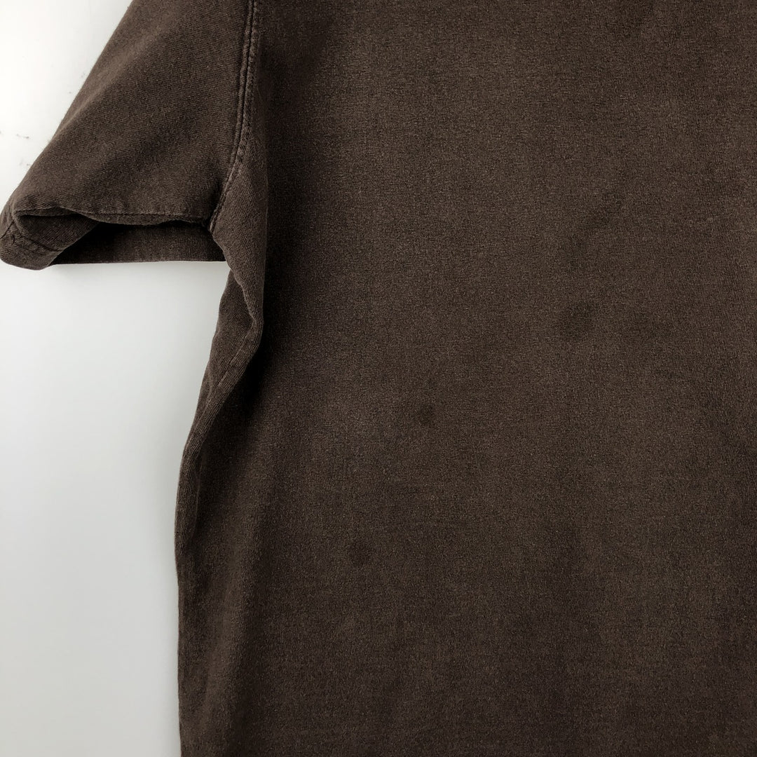 Carhartt ORIGINAL FIT short sleeve logo T-shirt, men's XL size cotton brown type Vintage Second Hand