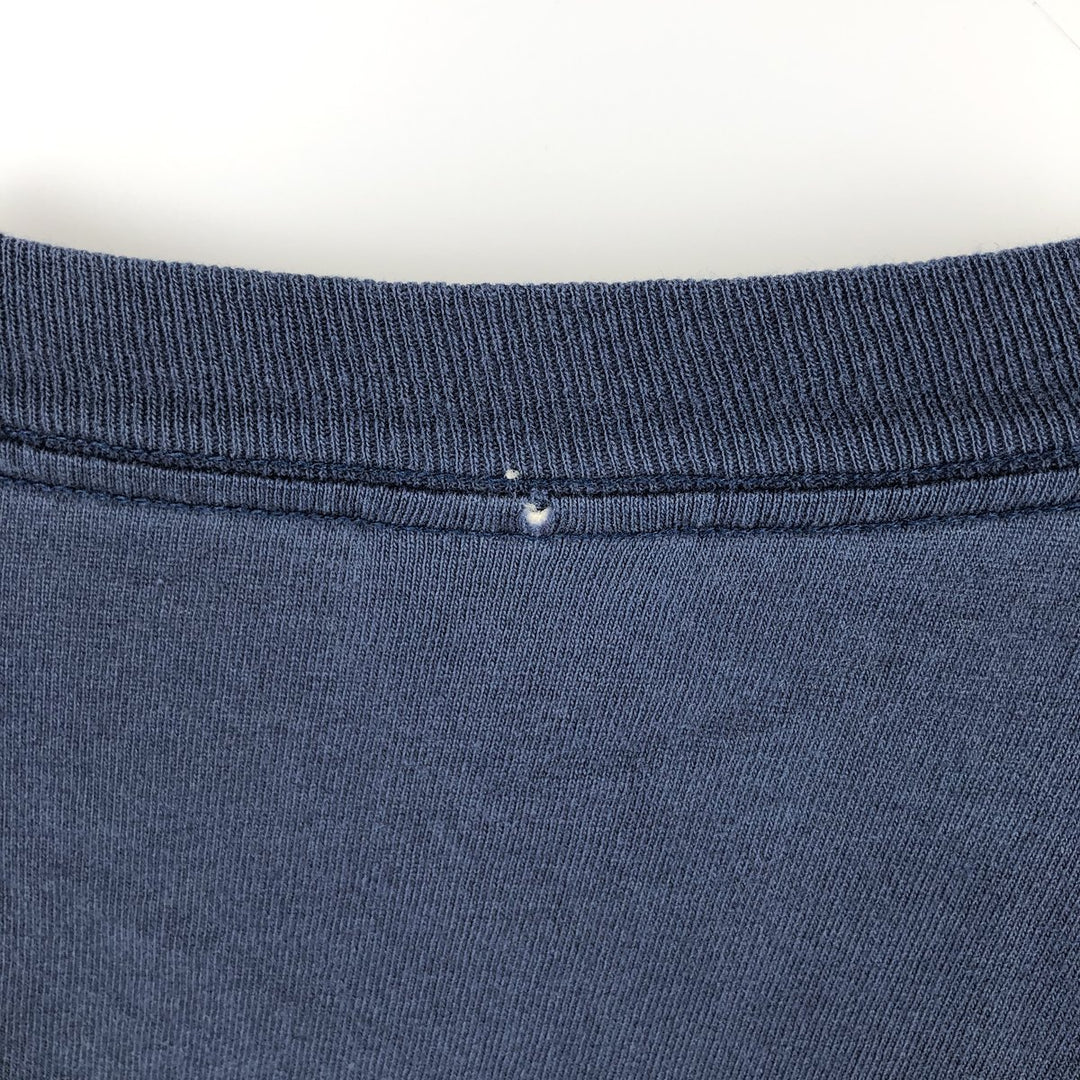 Dickies Short Sleeve One Point Logo Pocket T-Shirt Men's XL cotton navy blue type Vintage Second Hand