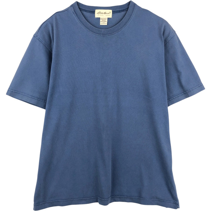 90s-00'S Eddie Bauer plain t-shirt, men's size L equivalent, vintage. cotton Navy blue Vintage Second Hand