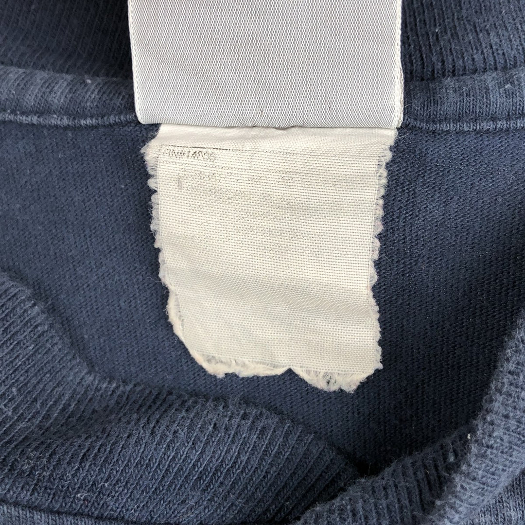 Carhartt Henley Neck Short Sleeve One Point Logo Pocket T-Shirt Men's L Size unclear navy blue type Vintage Second Hand