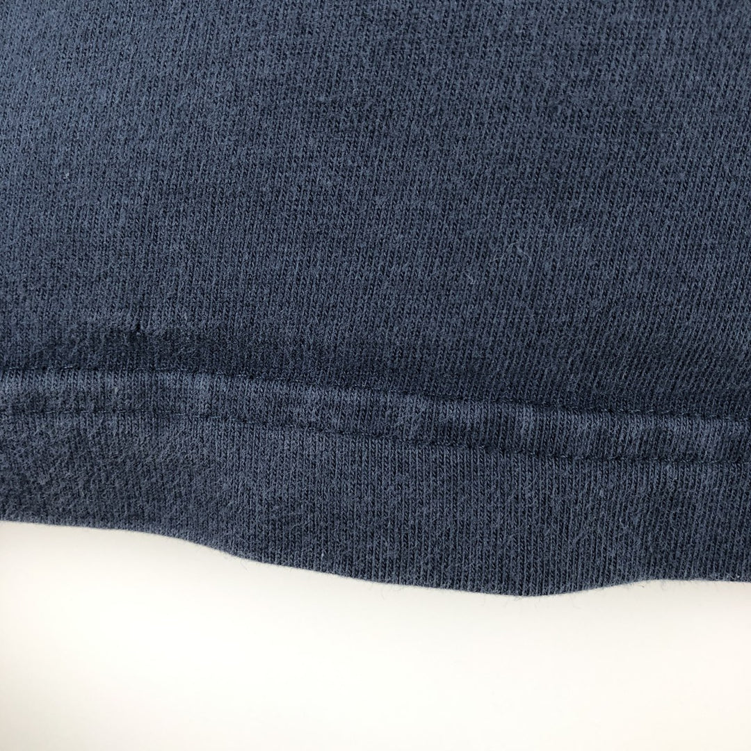 Carhartt Henley Neck Short Sleeve One Point Logo Pocket T-Shirt Men's L Size unclear navy blue type Vintage Second Hand