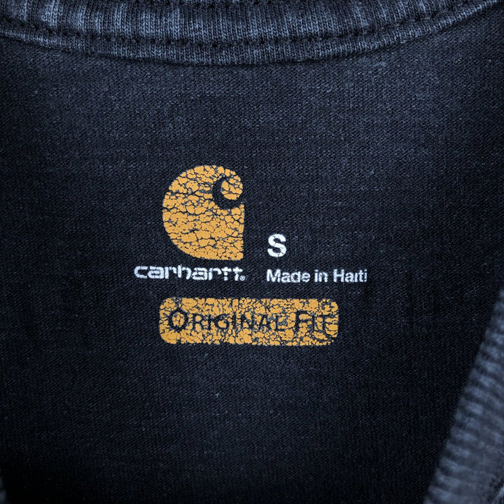 Carhartt ORIGINAL FIT Short-Sleeve Logo T-Shirt, Men's Size S (approx.) cotton black type Vintage Second Hand