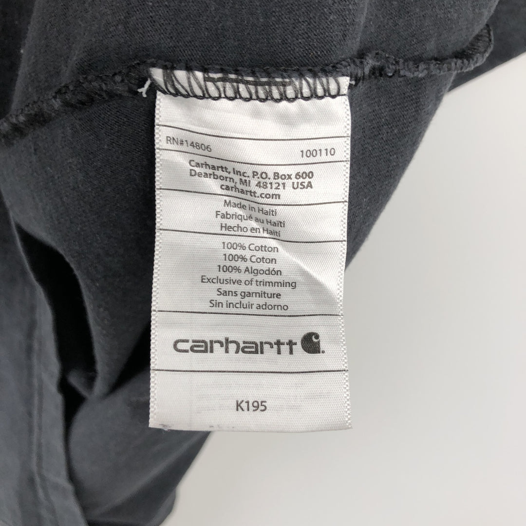 Carhartt ORIGINAL FIT Short-Sleeve Logo T-Shirt, Men's Size S (approx.) cotton black type Vintage Second Hand