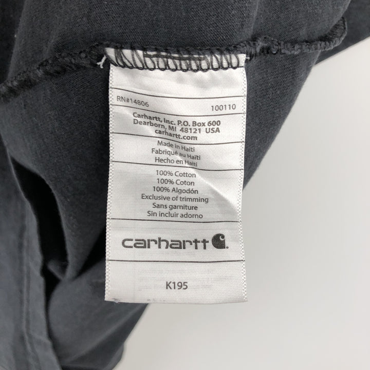 Carhartt ORIGINAL FIT Short-Sleeve Logo T-Shirt, Men's Size S (approx.) cotton black type Vintage Second Hand