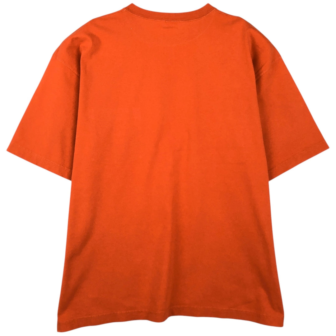 GHBass Short-Sleeve Pocket T-Shirt, Made in USA, Men's Size L (approx.) cotton orange type Vintage Second Hand