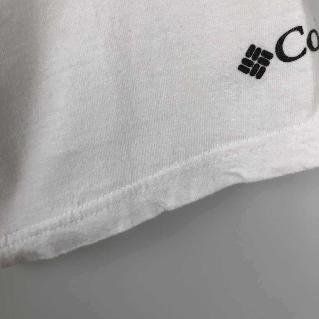 Columbia PFG Short-Sleeve Printed T-Shirt, Men's Size L (approx.) cotton white type Vintage Second Hand