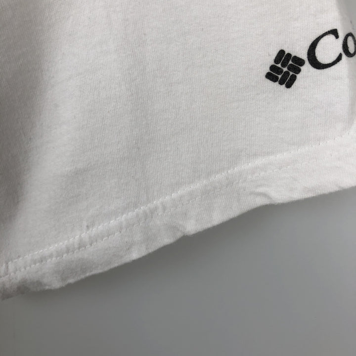 Columbia PFG Short-Sleeve Printed T-Shirt, Men's Size L (approx.) cotton white type Vintage Second Hand