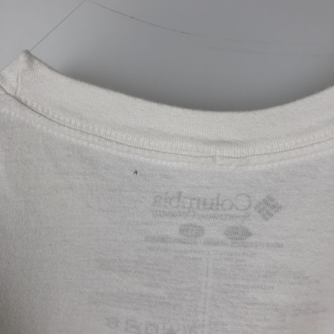 Columbia PFG Short-Sleeve Printed T-Shirt, Men's Size L (approx.) cotton white type Vintage Second Hand