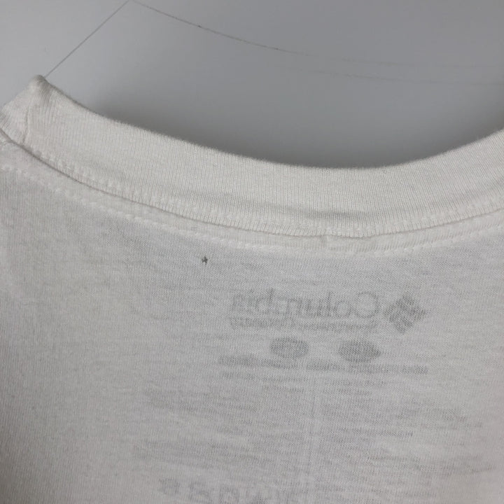 Columbia PFG Short-Sleeve Printed T-Shirt, Men's Size L (approx.) cotton white type Vintage Second Hand