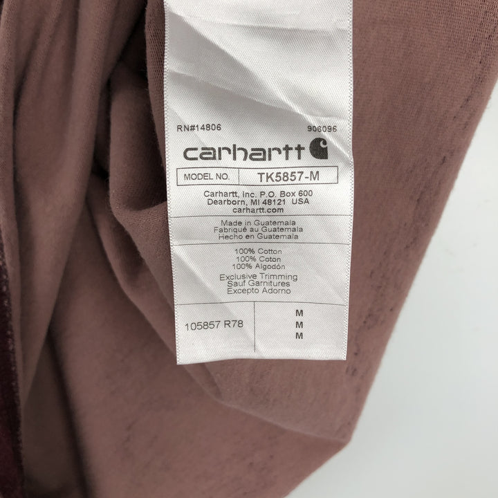 Carhartt Relaxed Fit Striped Pattern Tie-Dye Short-Sleeve Striped T-Shirt (Men's Size M) cotton bordeaux Vintage Second Hand