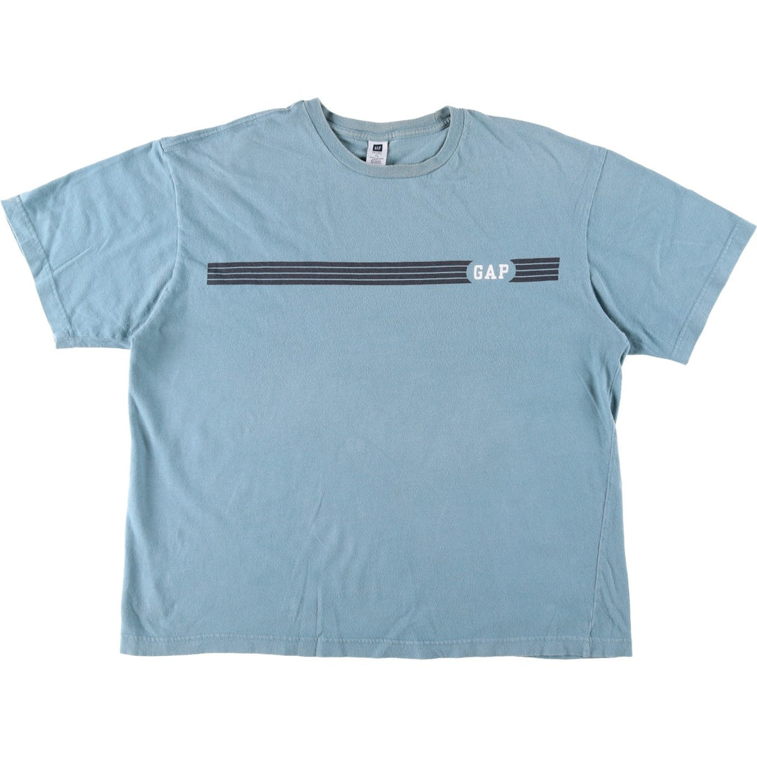 90'S GAP Short-Sleeve Logo T-Shirt, Men's Size XL (Equivalent), Vintage cotton Blue type light blue Vintage Second Hand